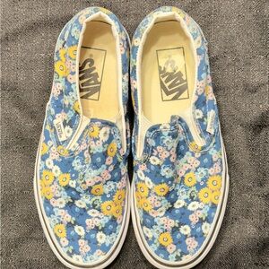 Vans Classic Slip-On Retro Ditsy Floral Blue/Pink/Yellow - Women’s 5